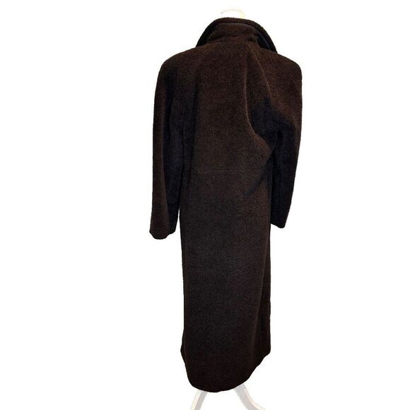 STEVE by Searle Women's Brown Suri Alpaca / Merino Wool Overcoat Size-2 - Picture 6 of 11